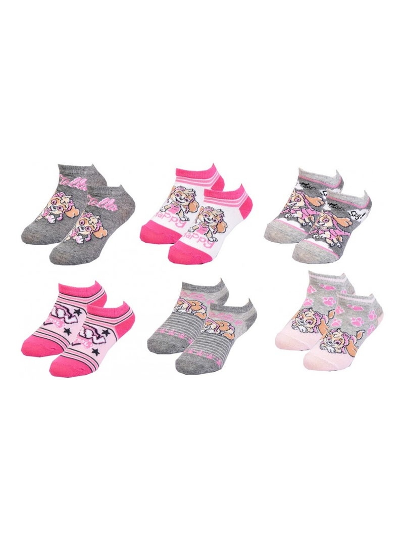 Chaussettes Pack Fille PAT PATROUILLE - Pack de 6 Gris Blanc Gris - Kiabi