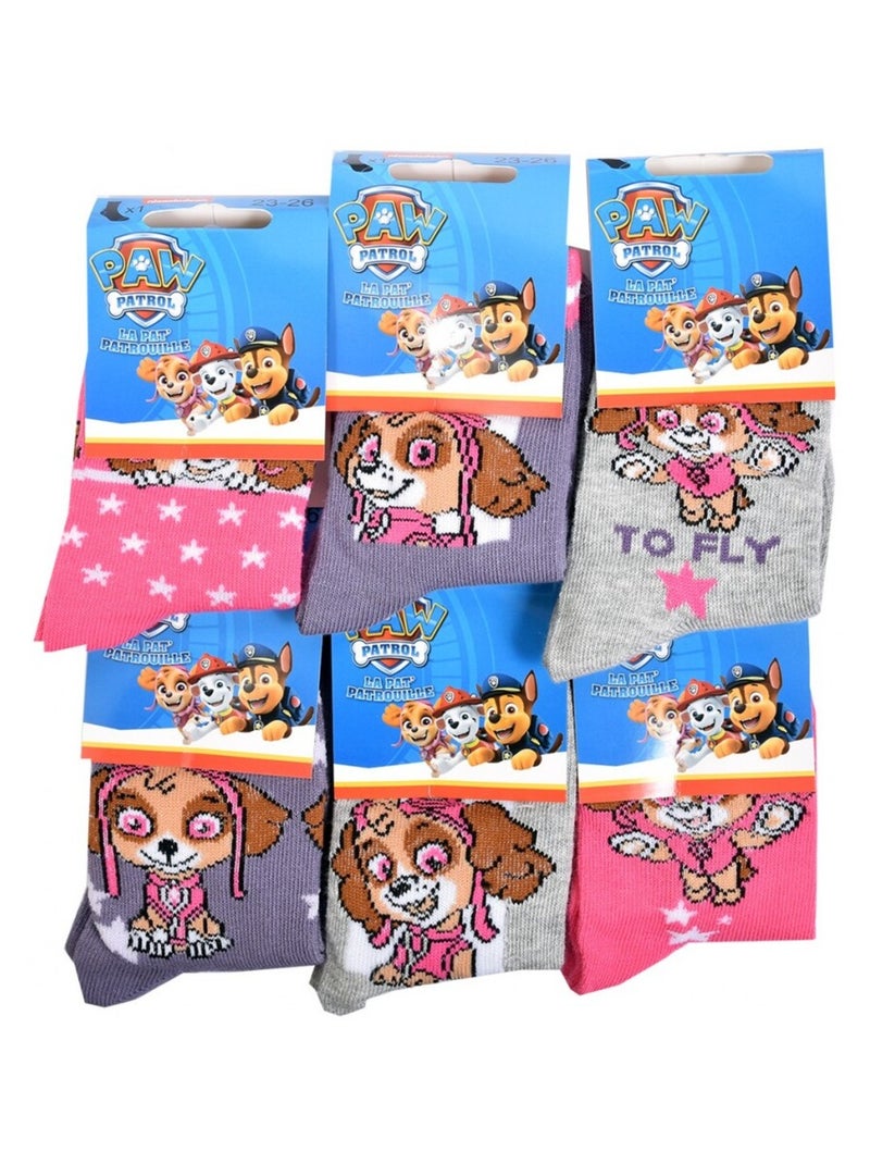 Chaussettes Pack Fille PAT PATROUILLE - Pack de 9 Gris Rose foncé Gris - Kiabi