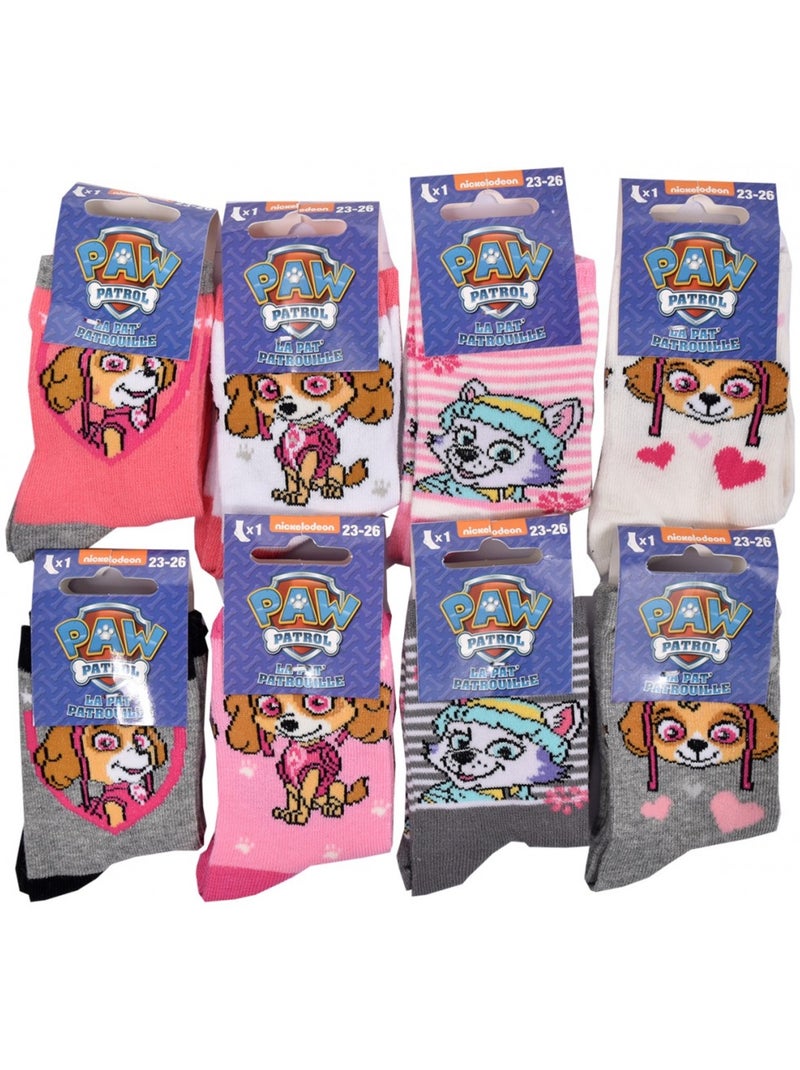 Chaussettes Pack Fille PAT PATROUILLE - Pack de 9 Gris Rose foncé Gris - Kiabi