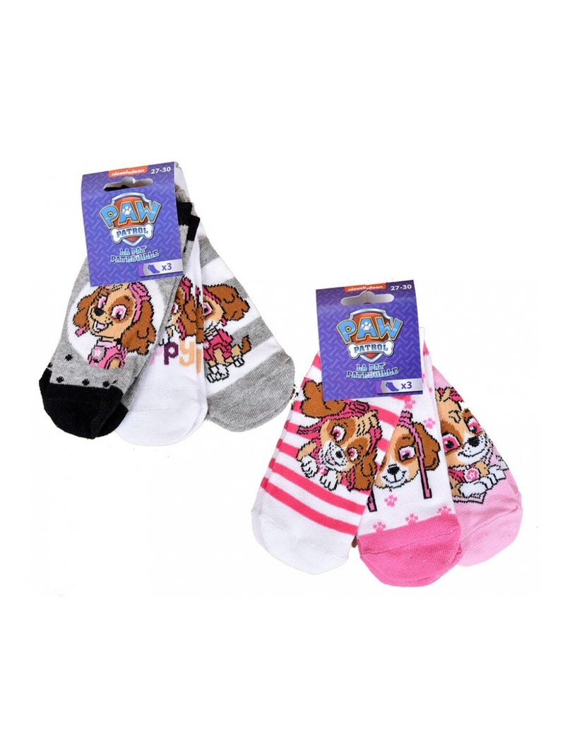 Chaussettes Pack Fille PAT PATROUILLE - Pack de 9 Gris/Blanc/Rose - Kiabi