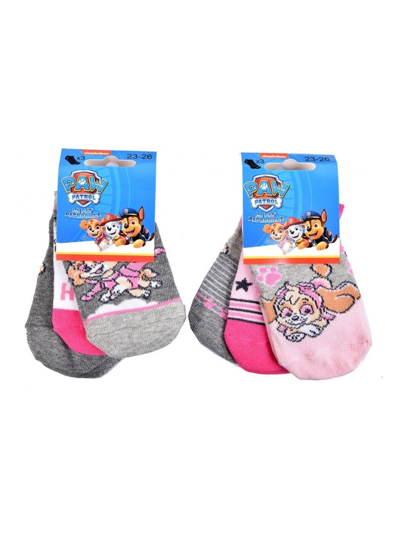 Chaussettes Pack Fille PAT PATROUILLE - Pack de 9 Gris/Blanc/Rose - Kiabi