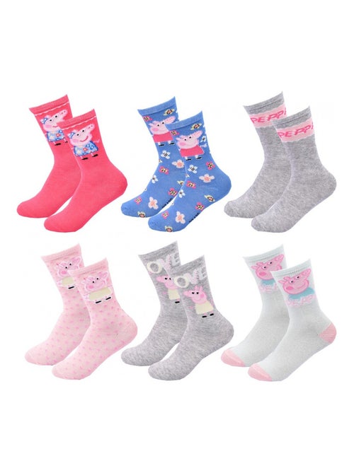 Chaussettes Pack Fille PEPPA PIG - Pack de 6 - Kiabi