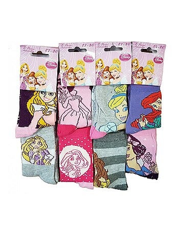 Chaussettes Pack Fille PRINCESSES DISNEY - Pack de 9