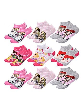 Chaussettes Pack Fille PRINCESSES DISNEY - Pack de 9