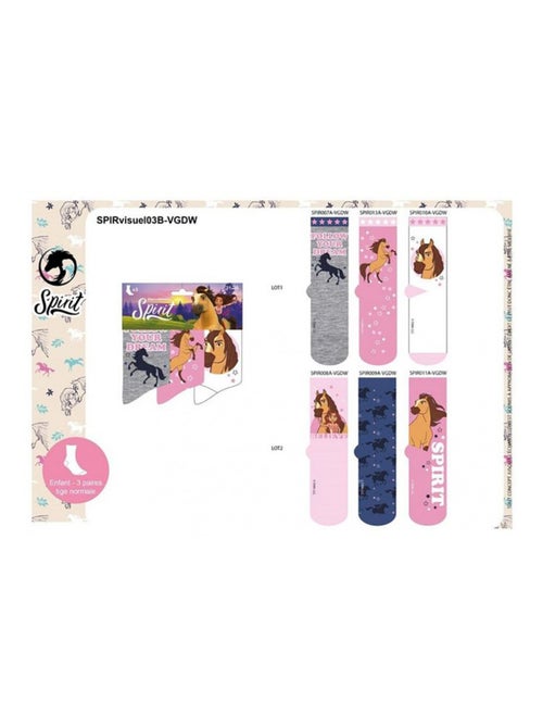Chaussettes Pack Fille SPIRIT - Pack de 6 - Kiabi