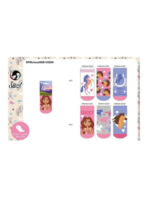 Chaussettes Pack Fille SPIRIT - Pack de 6 - Kiabi