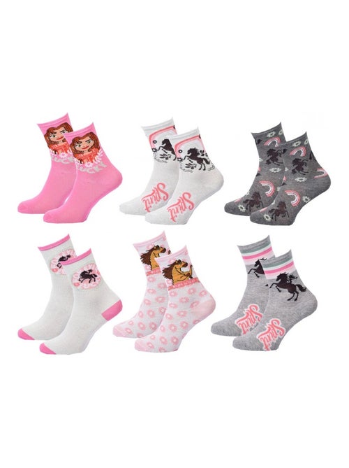 Chaussettes Pack Fille SPIRIT - Pack de 6 - Kiabi