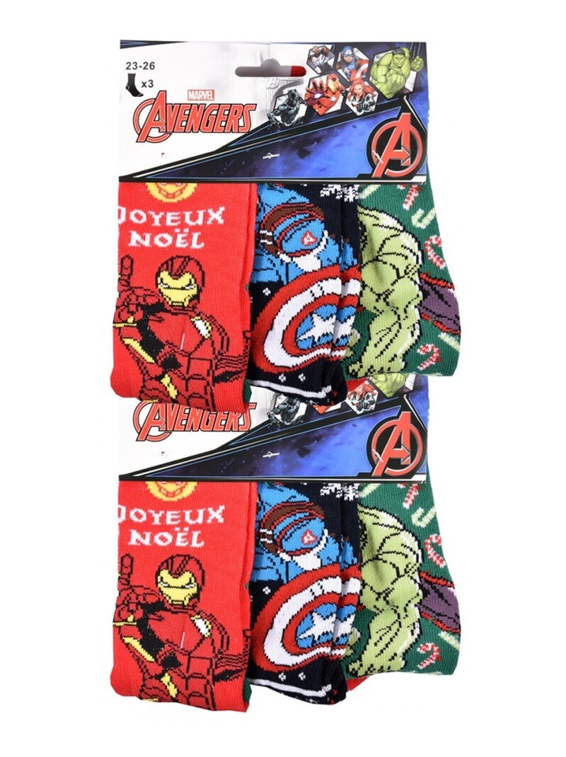 Chaussettes Pack Garçon AVENGERS - Pack de 6 Bleu Vert Bleu - Kiabi