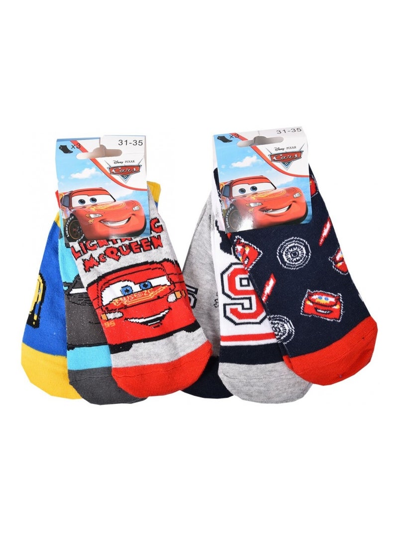 Chaussettes Pack Garçon CARS - Pack de 6 Gris Multicolore Blanc - Kiabi