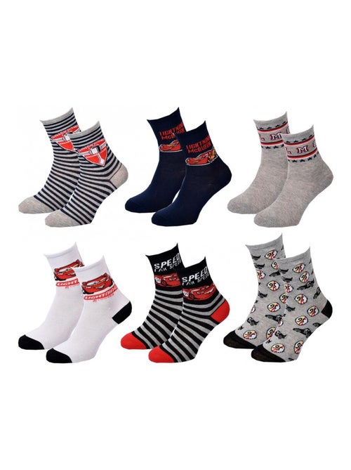Chaussettes Pack Garçon CARS - Pack de 6 - Kiabi