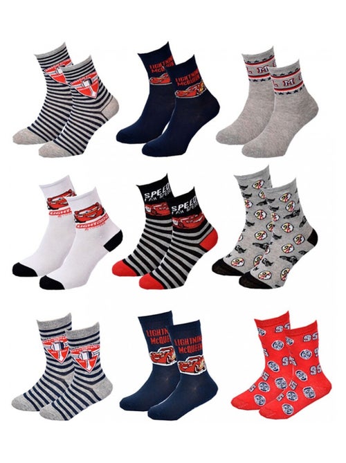 Chaussettes Pack Garçon CARS - Pack de 9 - Kiabi