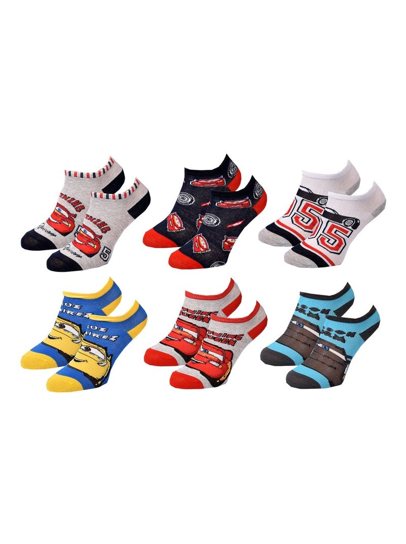 Chaussettes Pack Garçon DISNEY CARS Pack de 6 Paires Gris Multicolore Bleu - Kiabi