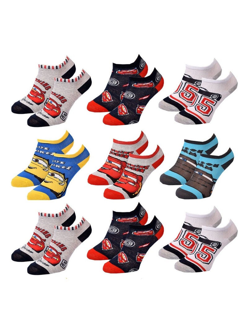 Chaussettes Pack Garçon DISNEY CARS Pack de 9 Paires Gris Multicolore Blanc - Kiabi
