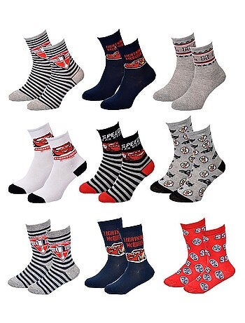 Chaussettes Pack Garçon DISNEY CARS Pack de 9 Paires