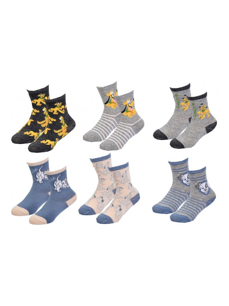 Chaussettes Pack Garçon DISNEY CLASSIC - Pack de 6 Gris Gris anthracite Blanc - Kiabi