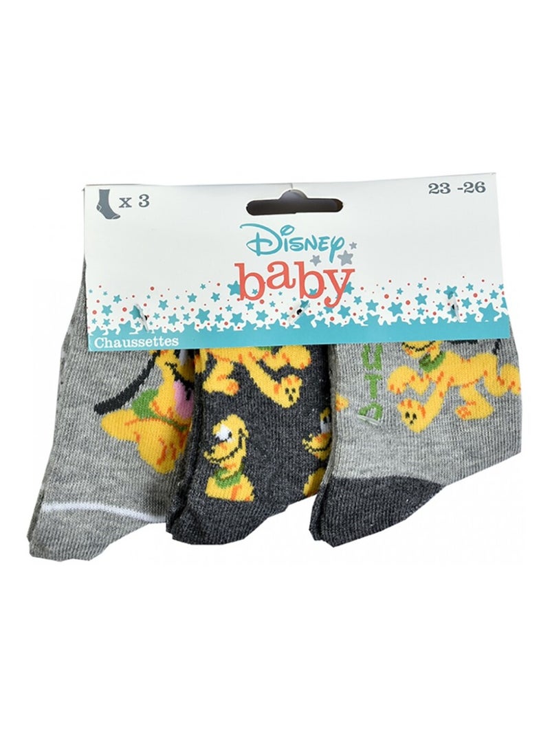 Chaussettes Pack Garçon DISNEY CLASSIC - Pack de 6 Gris Gris anthracite Blanc - Kiabi