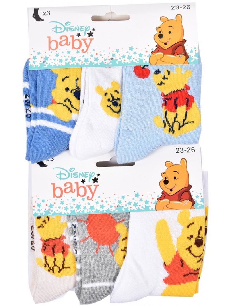 Chaussettes Pack Garçon DISNEY CLASSIC - Pack de 9 Gris Gris anthracite Blanc - Kiabi