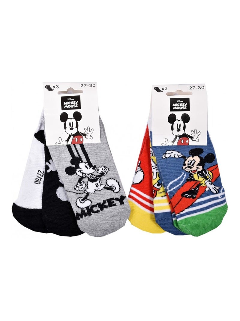 Chaussettes Pack Garçon DISNEY MICKEY MOUSE - Pack de 6 Blanc Multicolore Gris - Kiabi