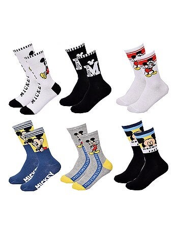 Chaussettes Pack Garçon DISNEY MICKEY MOUSE - Pack de 6