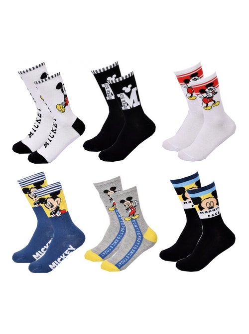 Chaussettes Pack Garçon DISNEY MICKEY MOUSE - Pack de 6 - Kiabi