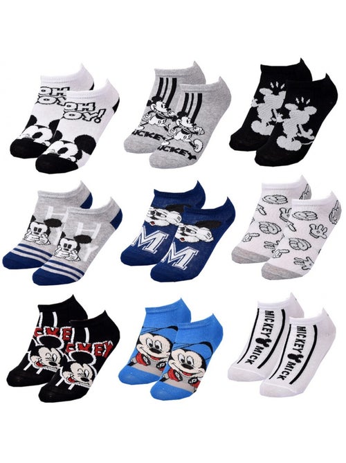 Chaussettes Pack Garçon DISNEY MICKEY MOUSE - Pack de 9 - Kiabi