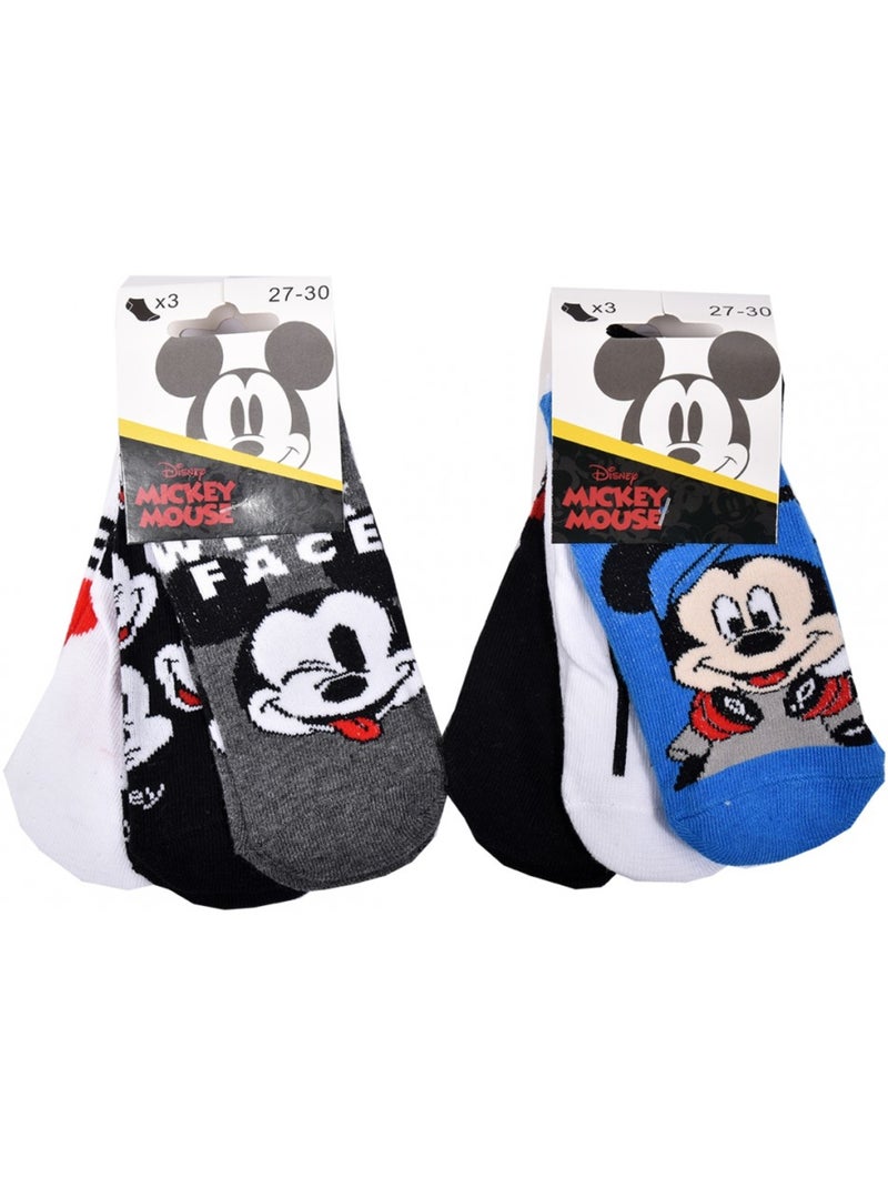 Chaussettes Pack Garçon DISNEY MICKEY MOUSE - Pack de 9 Blanc Multicolore Noir - Kiabi