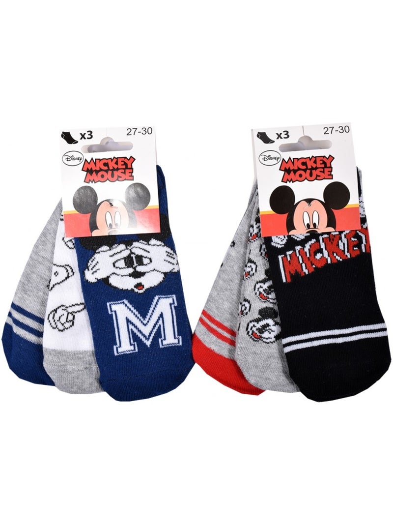 Chaussettes Pack Garçon DISNEY MICKEY MOUSE - Pack de 9 Blanc Multicolore Noir - Kiabi
