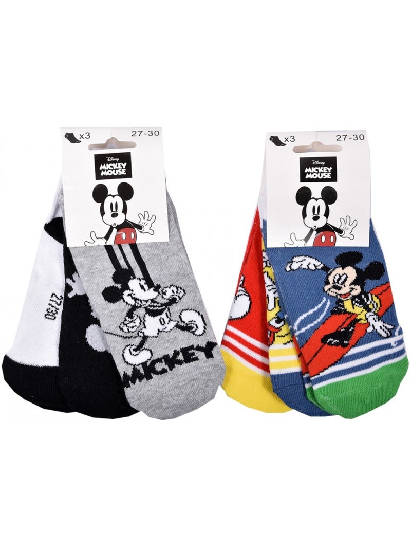 Chaussettes Pack Garçon DISNEY MICKEY MOUSE - Pack de 9 Blanc Multicolore Noir - Kiabi