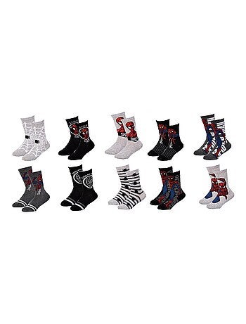 Chaussettes Pack Garçon DISNEY SPIDERMAN - Pack de 10