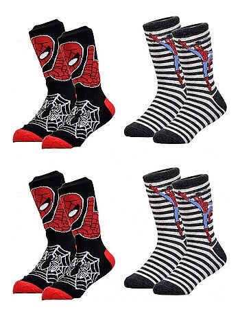 Chaussettes Pack Garçon DISNEY SPIDERMAN - Pack de 4