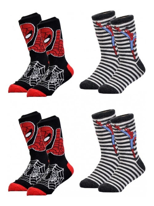 Chaussettes Pack Garçon DISNEY SPIDERMAN - Pack de 4 - Kiabi