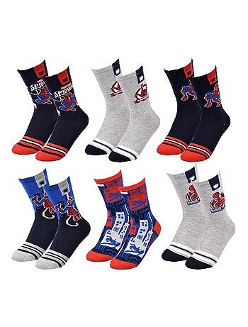 Chaussettes Pack Garçon DISNEY SPIDERMAN - Pack de 6