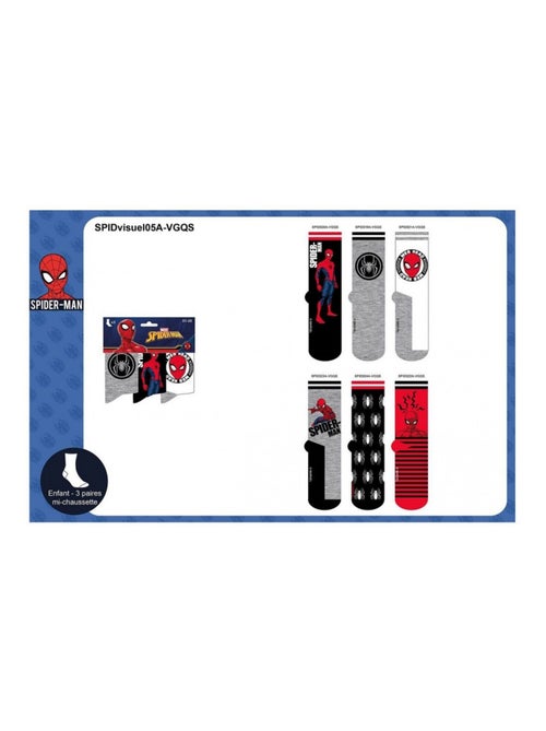 Chaussettes Pack Garçon DISNEY SPIDERMAN - Pack de 6 - Kiabi
