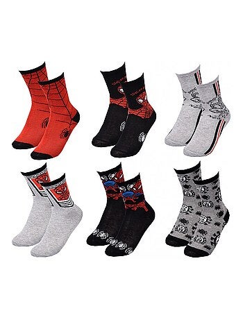 Chaussettes Pack Garçon DISNEY SPIDERMAN - Pack de 6