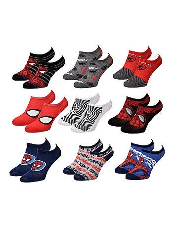 Chaussettes Pack Garçon DISNEY SPIDERMAN - Pack de 9