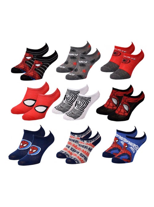 Chaussettes Pack Garçon DISNEY SPIDERMAN - Pack de 9 - Kiabi