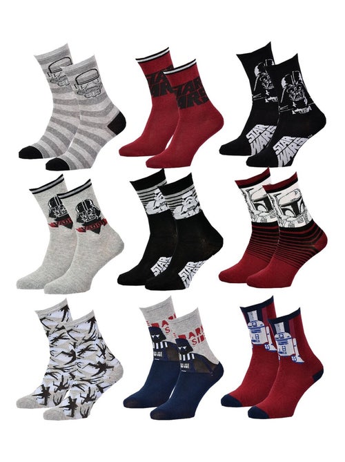 Chaussettes Pack Garçon DISNEY STAR WARS Pack de 9 Paires - Kiabi