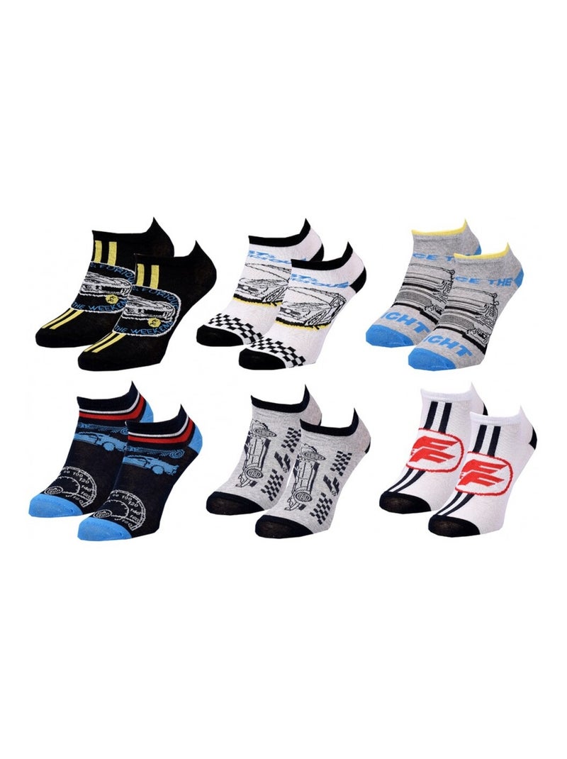 Chaussettes Pack Garçon FAST AND FURIOUS - Pack de 6 Bleu Bleu marine Gris - Kiabi
