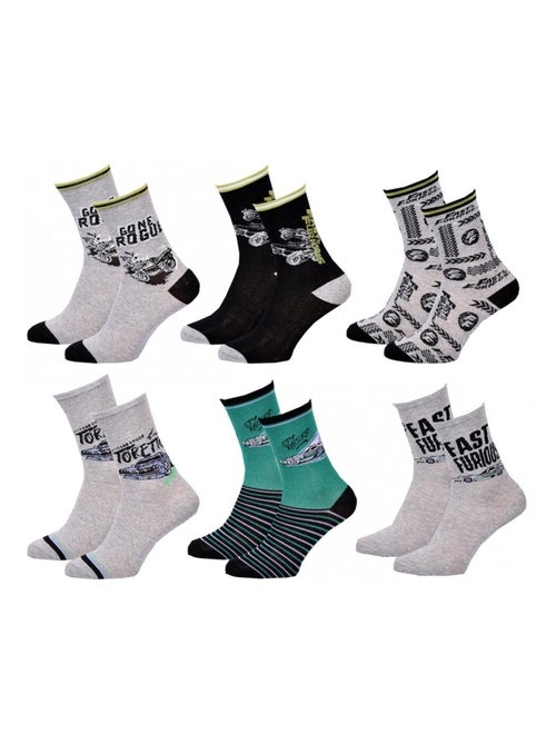 Chaussettes Pack Garçon FAST AND FURIOUS - Pack de 6 - Kiabi