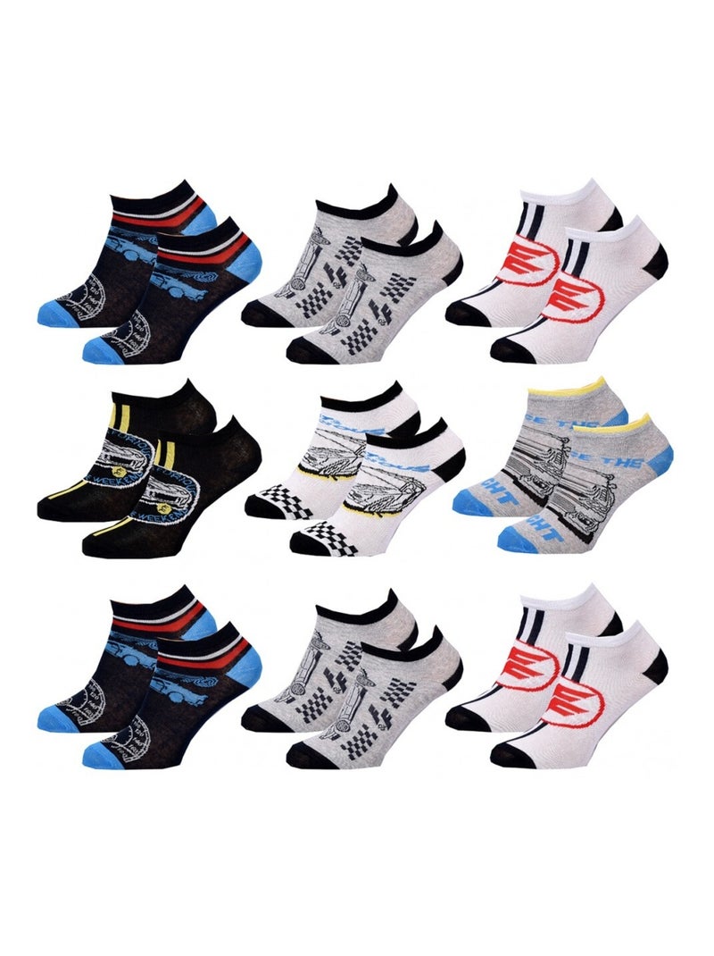 Chaussettes Pack Garçon FAST AND FURIOUS - Pack de 9 Bleu Bleu marine Gris - Kiabi
