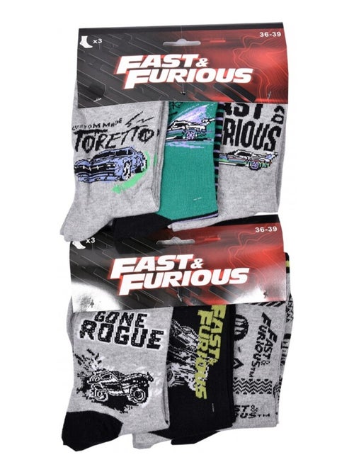 Chaussettes Pack Garçon FAST AND FURIOUS - Pack de 9 - Kiabi