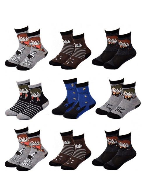 Chaussettes Pack Garçon HARRY POTTER - Pack de 9 - Kiabi