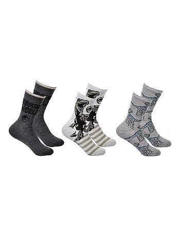 Chaussettes Pack Garçon JURASSIC WORLD - Pack de 3