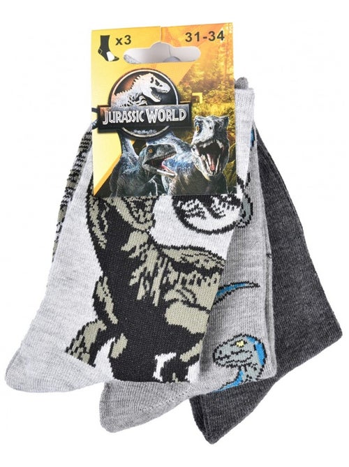 Chaussettes Pack Garçon JURASSIC WORLD - Pack de 3 - Kiabi