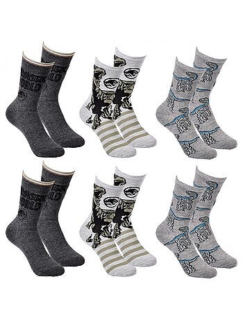 Chaussettes Pack Garçon JURASSIC WORLD - Pack de 6