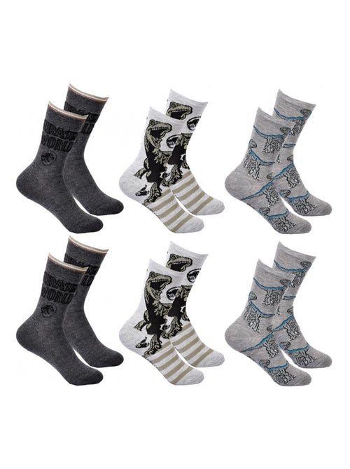 Chaussettes Pack Garçon JURASSIC WORLD - Pack de 6 - Kiabi