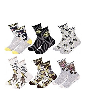 Chaussettes Pack Garçon JURASSIC WORLD - Pack de 6