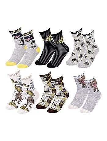 Chaussettes Pack Garçon JURASSIC WORLD - Pack de 6