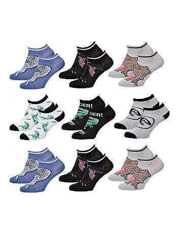 Chaussettes Pack Garçon JURASSIC WORLD - Pack de 9