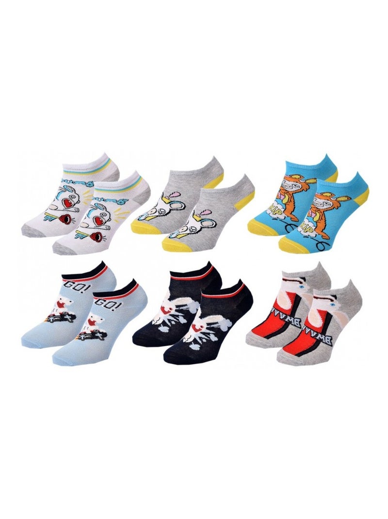 Chaussettes Pack Garçon LAPINS CRETINS - Pack de 9 Bleu Bleu marine Gris - Kiabi